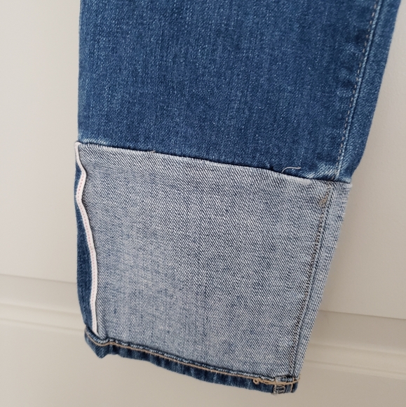AG the Isabelle high waist cuff crop straight leg jeans in 15y finite size 24 - Picture 5 of 16